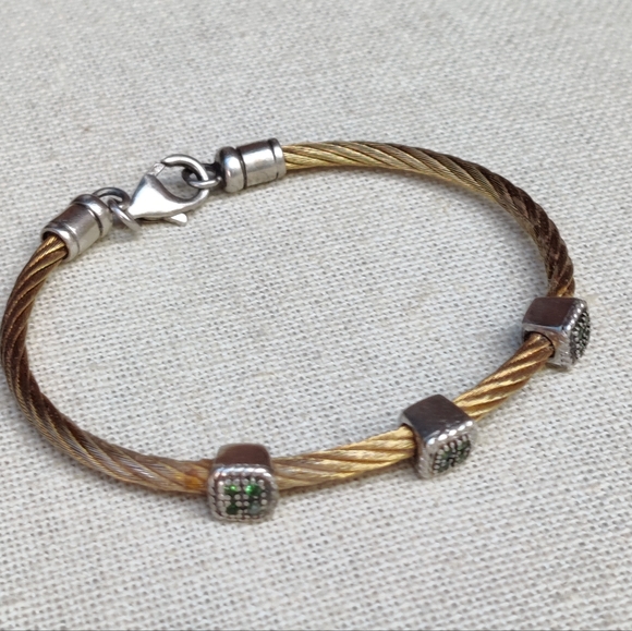 Sterling chrome diopside bracelet - Picture 10 of 12